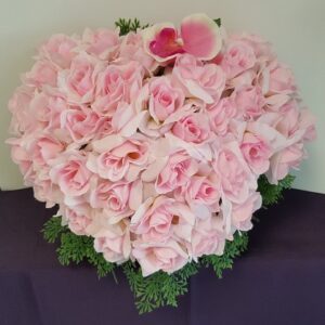 bouquet de rose de forme coeur